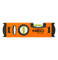 Рівень Neo Tools, Orange, 20 см, 2 капсули: горизонтальна, вертикальна (від 0 до 180 °) (71-030)