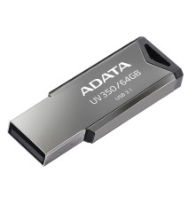 USB 3.2 Flash Drive 64Gb ADATA UV350, Silver (AUV350-64G-RBK)