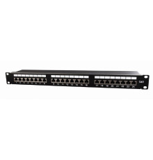 Патч-панель 24 порту, 19', Cablexpert, 1U, Cat.6, FTP, Black (NPP-C624-002)