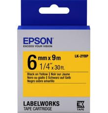 Картридж Epson LK2YBP, Black/Yellow, LW-300/400/700/900, 6 мм/9 м, пастельна стрічка (C53S652002)