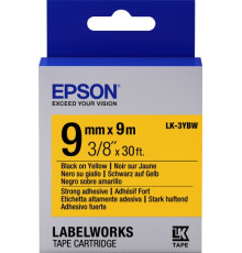 Картридж Epson LK3YBW, Black/Yellow, LW-300/400/700/900, 9 мм / 9 м, стрічка підвищеної адгезії (C53S653005)