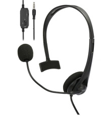 Навушники 2E CH11 (Mono), Black, 3.5 мм, мікрофон, динамік 30 мм, пульт керування гучністю та мікрофоном на дроті, 32 Ом, 110 дБ, 1.2 м (2E-CH11MJ)