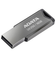 USB Flash Drive 16Gb A-Data UV250, Black/Silver, металевий корпус (AUV250-16G-RBK)