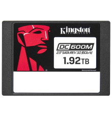 Твердотільний накопичувач 1.92Tb, Kingston DC600M, SATA3, 2.5', 3D TLC, 560/530 MB/s, шифрування AES 256-bit, захист від втрати живлення (PLP), стабілізація затримок та IOPS (SEDC600M/1920G)