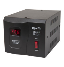 Стабілізатор Gemix GX-501D 500VA, 350W, входное напряжение 140-260V, 2 розетки (Schuko), 2.3 кг, LCD дисплей