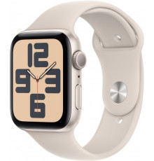 Смарт-годинник Apple Watch SE GPS (A2723), 44 мм, Starlight, Starlight Sport Band (M/L), 448x368 (OLED LTPO, Retina), Apple S8, 32Gb, GPS, WiFi 4, Bluetooth 5.0, 32.9 г (MRE53QP/A)