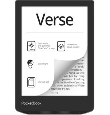 Електронна книга 6' PocketBook Verse PB629 Mist Grey (PB629-M-CIS) E-Ink Carta, 1024х758, 212 dpi, 8Gb, microSD, 1GHz, 512Mb, 1500 мАч, підсвічування, Wi-Fi, USB Type-C