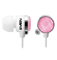 Навушники Sven SEB-160 (GD-1600) White/Pink, Mini jack (3.5 мм), вакуумні, кабель 1.2 м