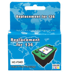 Картридж HP №136 (C9361HE), Color, DJ 5443/PSC 1513, 14 мл, MicroJet (HC-F34D)