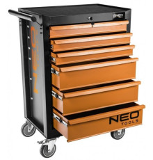 Візок для інструменту NEO Tools, 6 ящиків, 680x460x1030 мм, вантажопідйомність 280 кг, сталевий корпус (84-221)