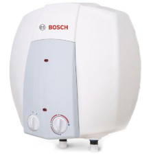 Водонагрівач Bosch Tronic 2000 T Mini ES 015 B White, 15 л, 1500W, над мийкою, мокрий ТЕН, вертикальний монтаж, механічне керування, 408х368 мм