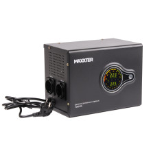 ДБЖ Maxxter MX-HI-PSW1000-01 Black, 1000VA, 600 Вт, інвертор, 2 розетки, батарея зовнішня (MX-HI-PSW1000-01)