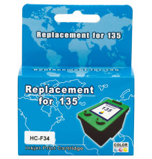 Картридж HP №135 (C8766HE), Color, DeskJet 5743/5943/6543/6623, PSC 1513/1613/2353/2573, 14 мл, MicroJet (HC-F34)