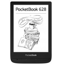Електронна книга 6' PocketBook 628, Ink Black, WiFi, 758x1024 (E Ink Carta), 512Mb / 8Gb, сенсорний екран, 16 градацій сірого, 212 DPI, сенсорна панель, підсвічування екрану SMARTlight, microSD (до 32Gb), 1500 mAh, microUSB, 161.3x108x8 мм (PB628-P-C