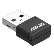Мережевий адаптер Asus USB-AX55 Nano, Black, USB 2.0, Wi-Fi 6 (802.11ax), 2.4/5GHz, до 1800 Mb/s, технології OFDMA, MU-MIMO та BSS Coloring