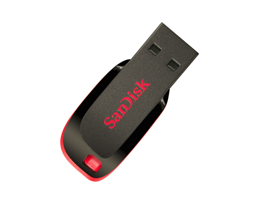 USB Flash Drive 16Gb SanDisk Cruzer Blade, Black/Red (SDCZ50-016G-B35)