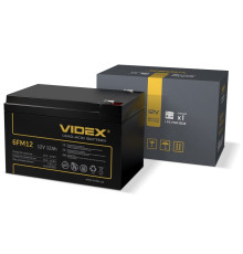 Батарея для ДБЖ 12В 12Ач Videx 6FM12, Black, 12V, 150x98x95 мм